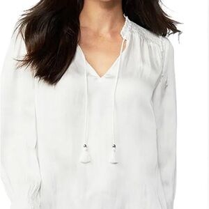 Paige Silk Elegant White Blouse